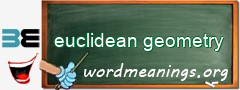 WordMeaning blackboard for euclidean geometry